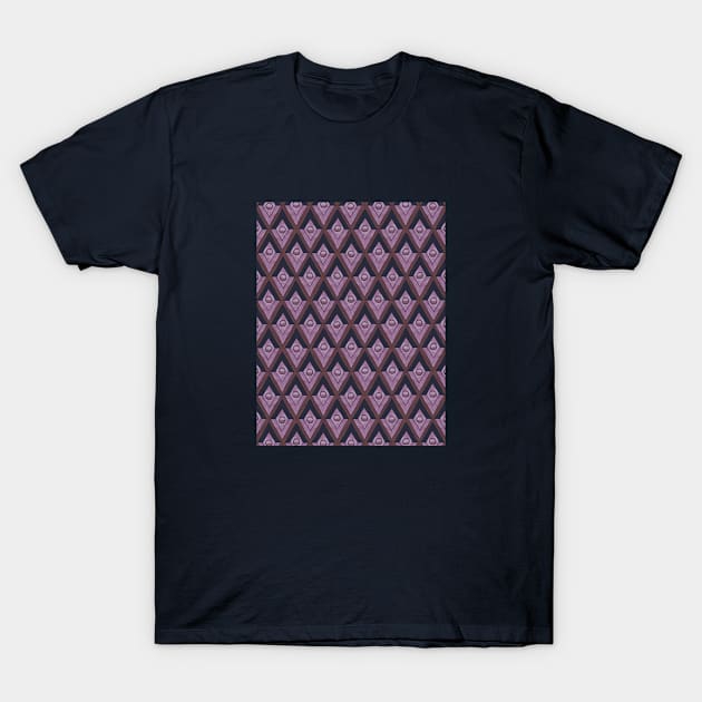 Purple Mosaic Tiles T-Shirt by Obstinate and Literate